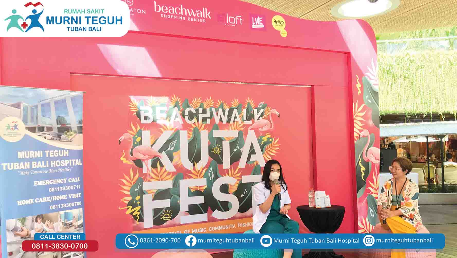 Health Talk dan Mini MCU “All About Healthy Lifestyle” Murni Teguh Tuban Bali Hospital With Beachwalk Kuta Fest